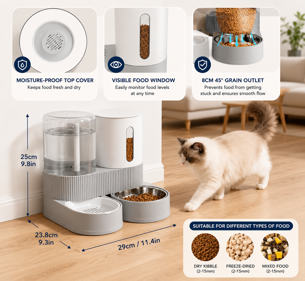 SmartFeed™ Automatic Pet Feeder & Water Dispenser 2.4L