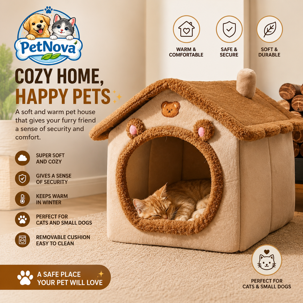 PetNova™ Foldable Cozy Pet House
