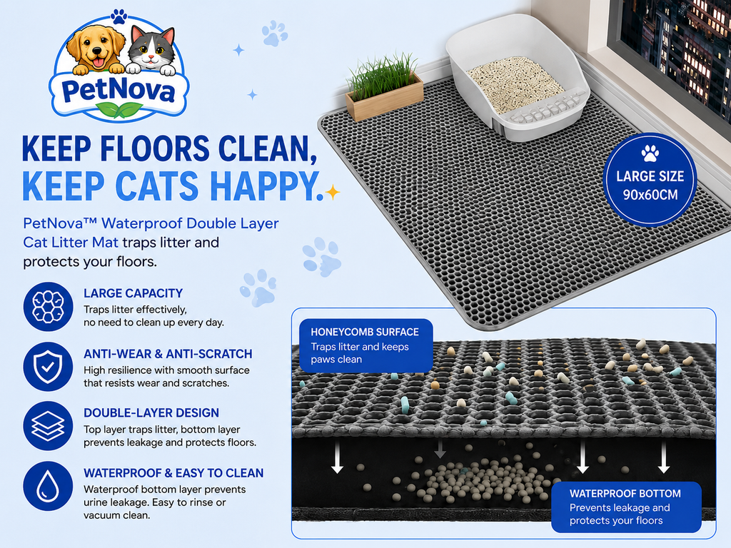 PetNova™ Waterproof Double Layer Cat Litter Mat