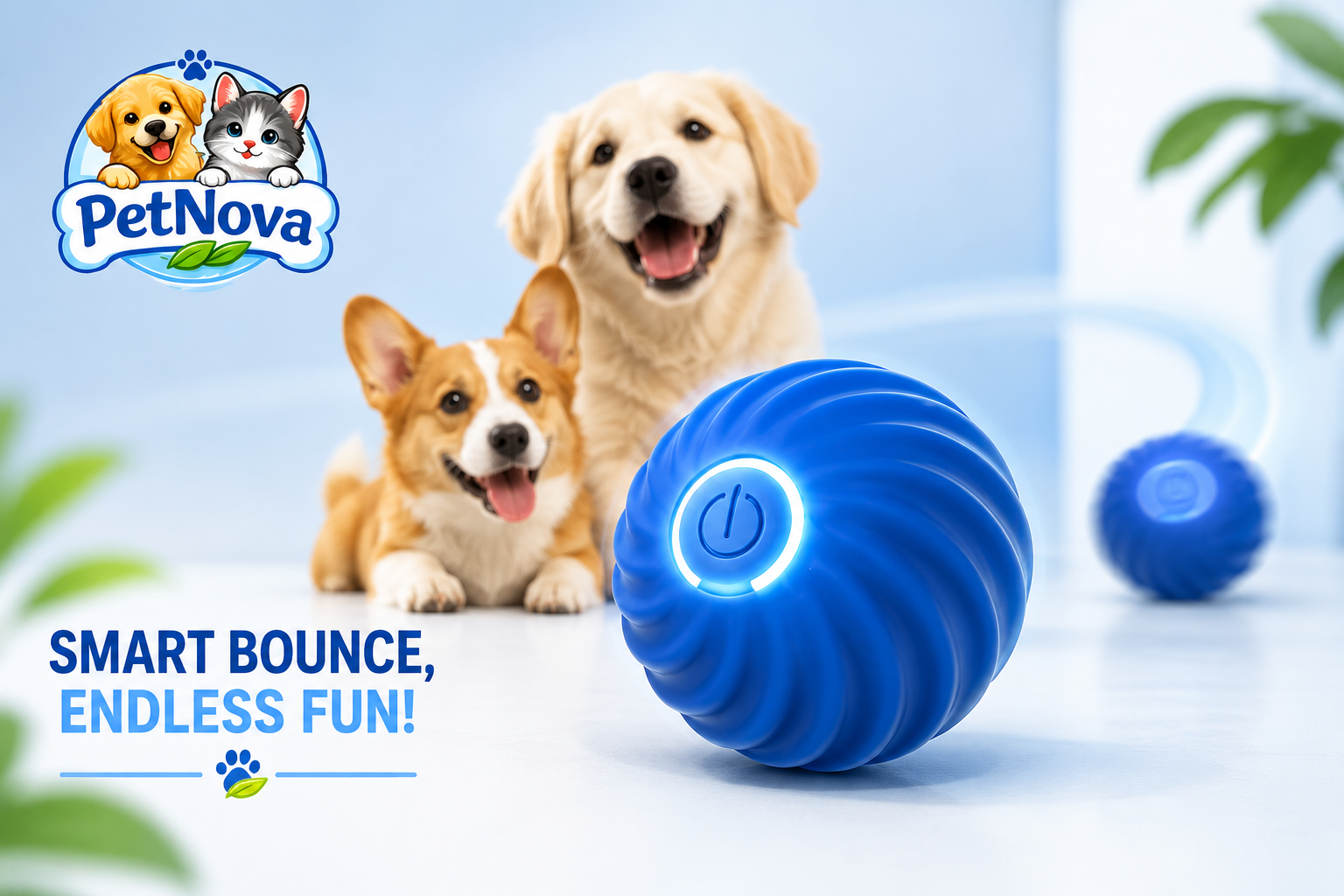 PetNova™ Smart Bounce Interactive Dog Ball