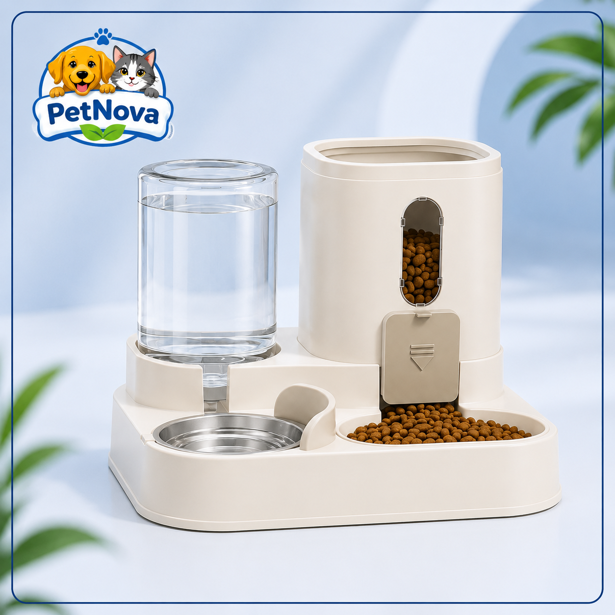 Conjunto de Comedouro e Bebedouro de Gravidade PetNova™